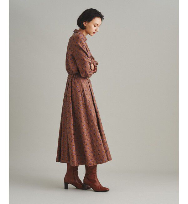 GRACE CONTINENTAL「チェックフラワータックスカート」|スカート|