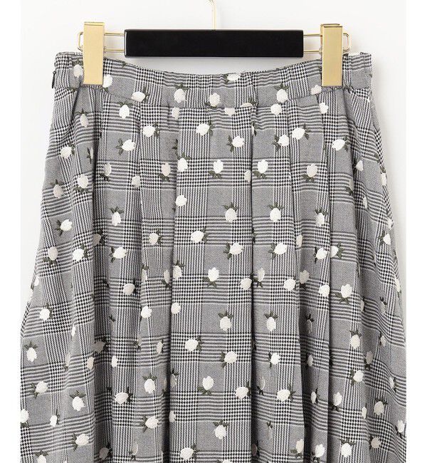 GRACE CONTINENTAL「チェックフラワータックスカート」|スカート|