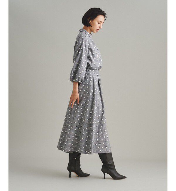 GRACE CONTINENTAL「チェックフラワータックスカート」|スカート|