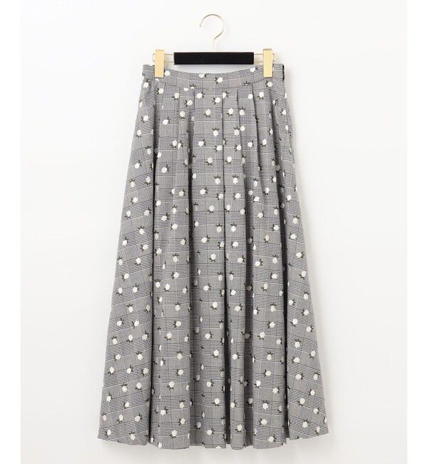 GRACE CONTINENTAL「チェックフラワータックスカート」|スカート|
