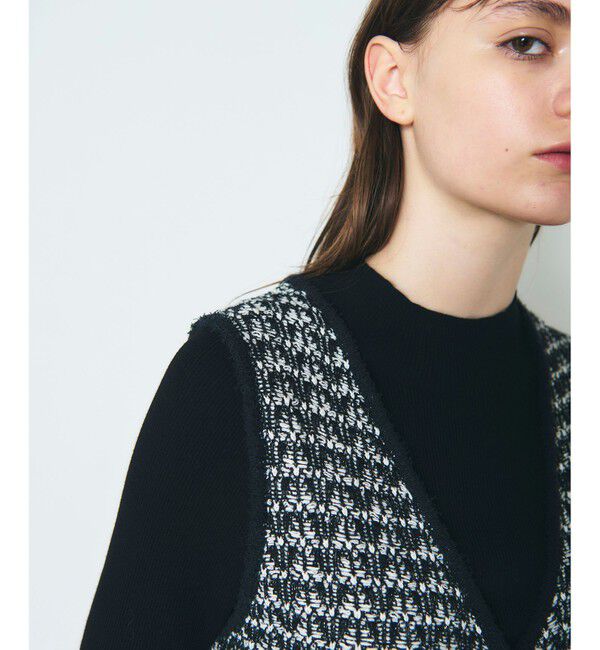 Diagram「バイカラージャガードニットワンピース」|ワンピース|