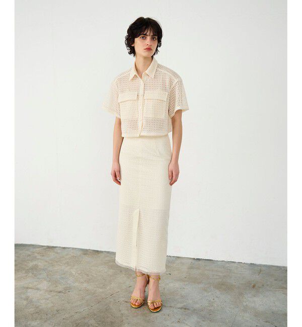 Diagram「ラッセルメッシュスカート」|スカート|ベージュ