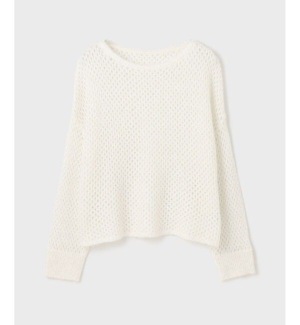  「スパンメッシュニットトップ」|ニット・セーター|