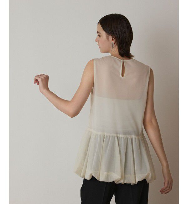 GRACE CONTINENTAL「バルーンチュールトップ」|シャツ・ブラウス|