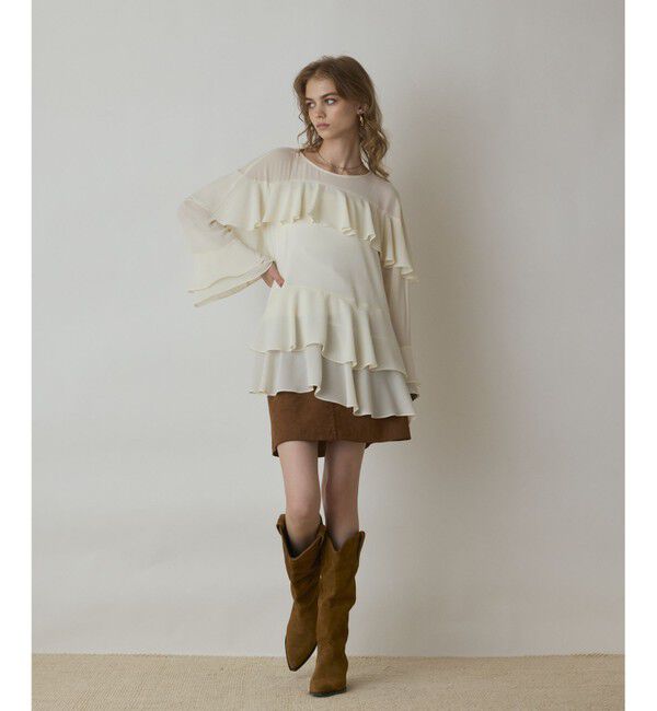 GRACE CONTINENTAL「シフォンフリルブラウス」|シャツ・ブラウス|キナリ