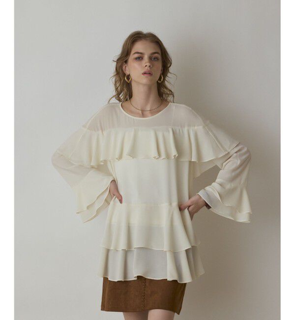 GRACE CONTINENTAL「シフォンフリルブラウス」|シャツ・ブラウス|