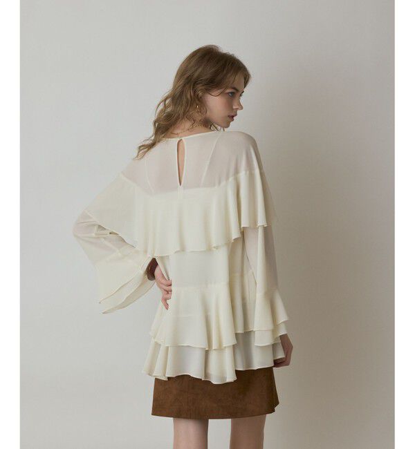 GRACE CONTINENTAL「シフォンフリルブラウス」|シャツ・ブラウス|