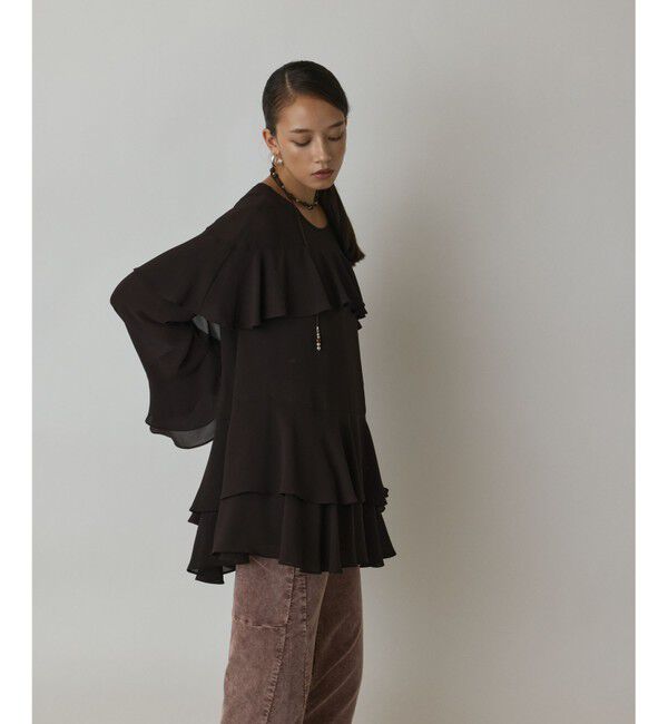 GRACE CONTINENTAL「シフォンフリルブラウス」|シャツ・ブラウス|