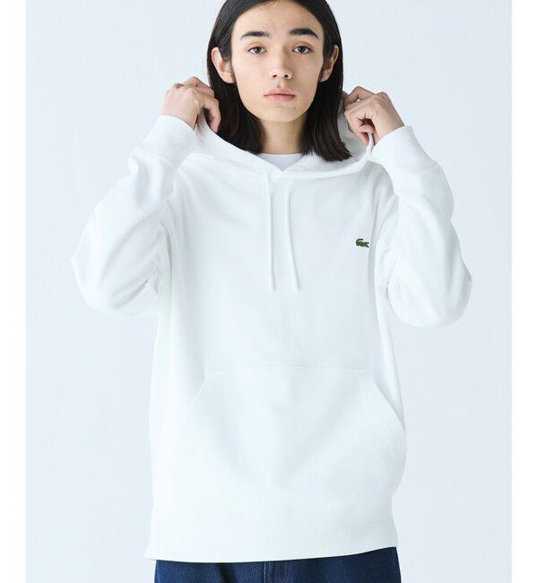LACOSTE「プレミアムスウェットフーディー / スウェットパーカー」|パーカー|ホワイト
