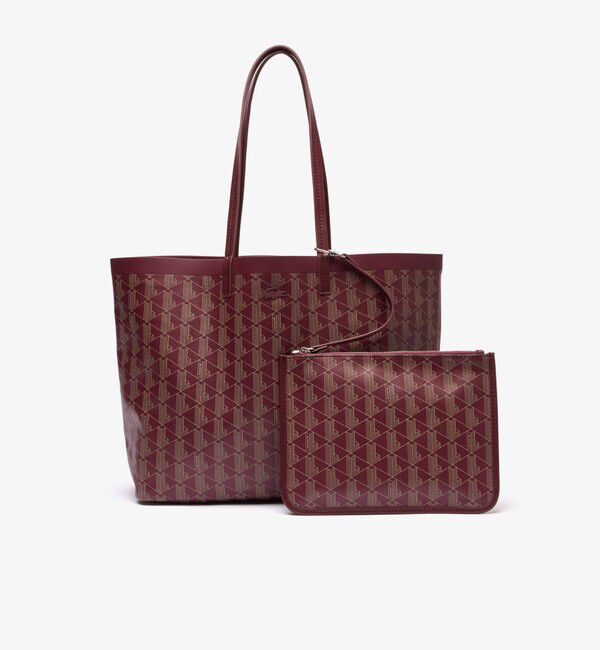 LACOSTE「ゼリー コーテッドキャンバスミディアムトートバッグ」|トートバッグ|バーガンディー