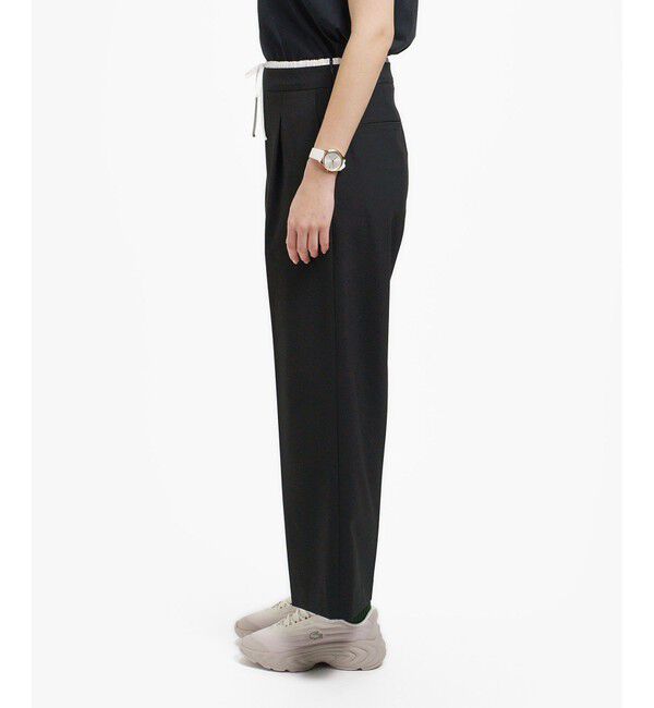 LACOSTE「レイヤードウエストタックワイドスラックスパンツ」|チノ|