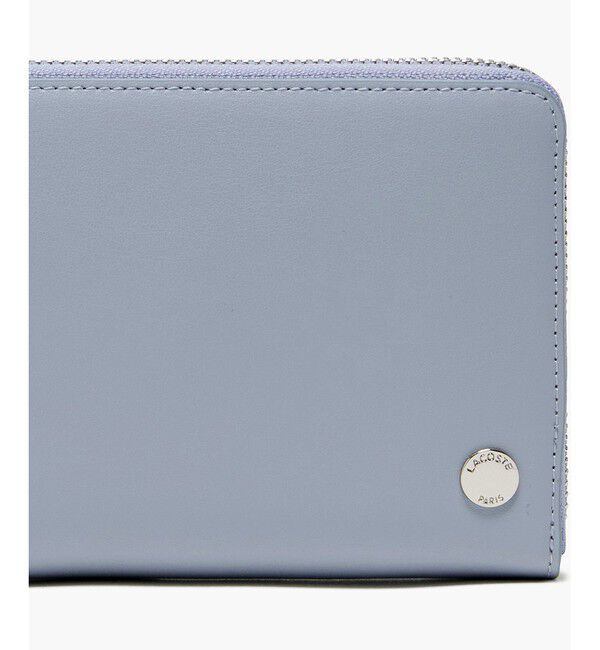 LACOSTE「シルバーブローチラウンドジップレザーロングウォレット」|財布|