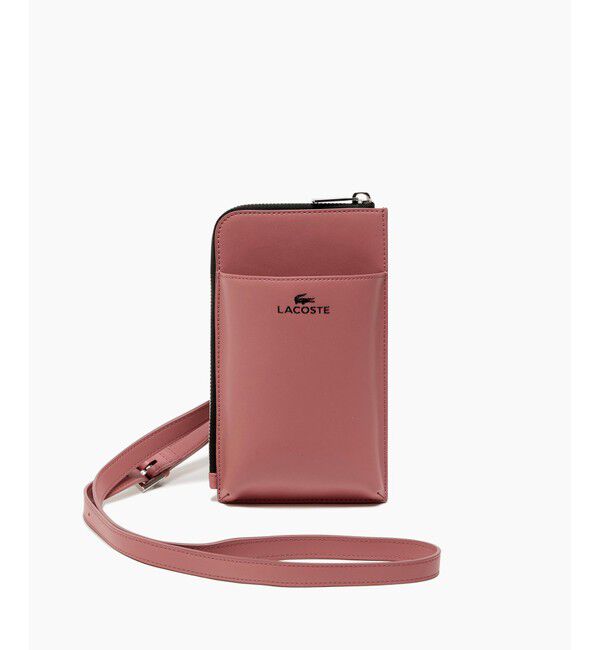 LACOSTE「ショルダースマホポーチ」|ショルダー・メッセンジャー|ピンク