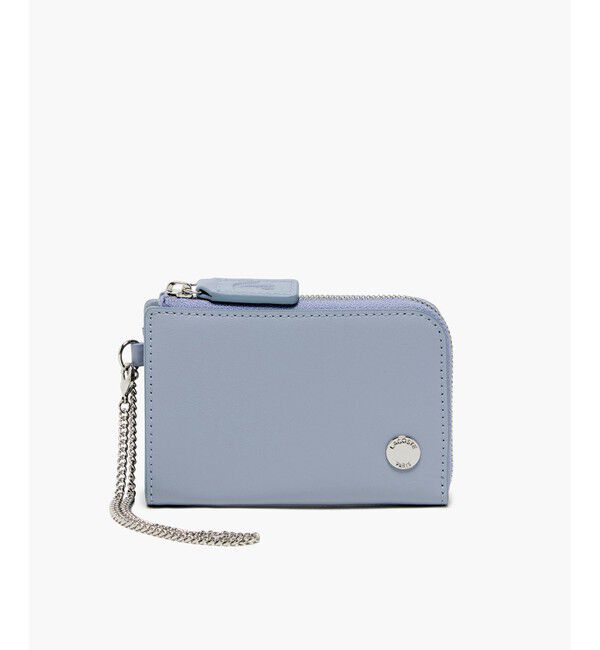 LACOSTE「シルバーブローチレザースマートキーケース」|キーケース|ライトブルー