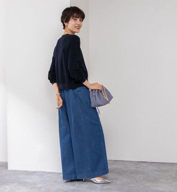 NOLLEY'S「《手洗い可能》ESPOIR 16G片畦クルーネックカーディガン」|カーディガン|