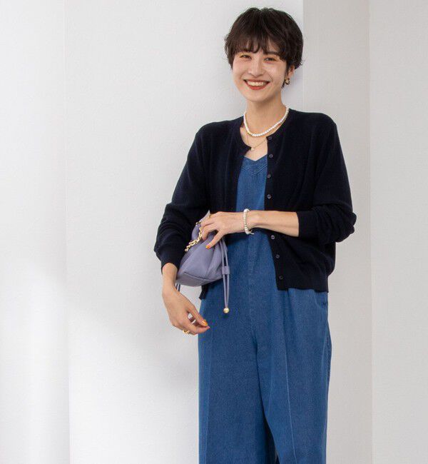 NOLLEY'S「《手洗い可能》ESPOIR 16G片畦クルーネックカーディガン」|カーディガン|