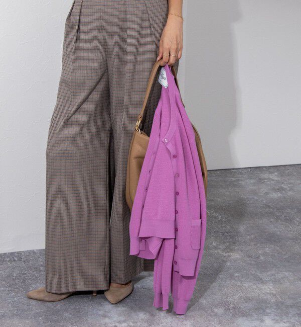 NOLLEY'S「《手洗い可能》ESPOIR 16G片畦クルーネックカーディガン」|カーディガン|