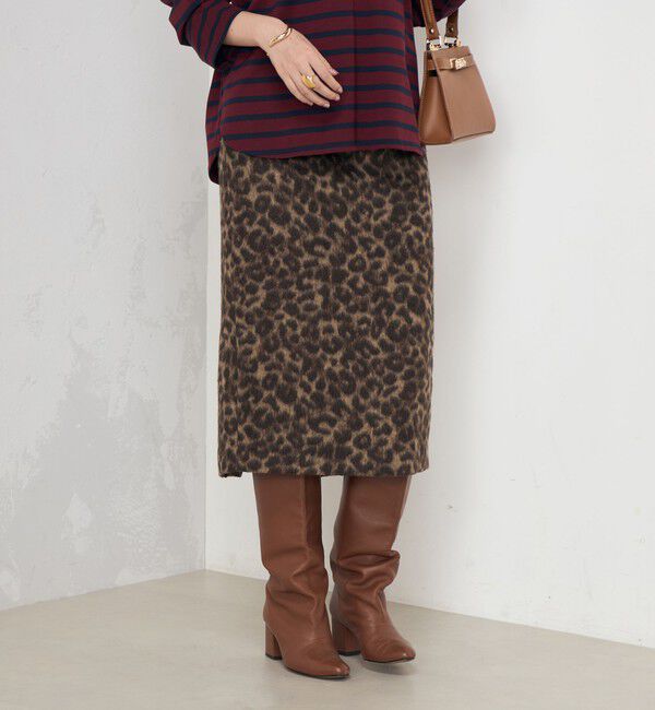 Rie Miller「ひょう柄タイトスカート」|タイト|
