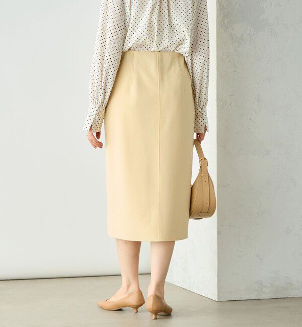 NOLLEY'S sophi「ウォッシャブルダブルジャージハーフジップタイトスカート」|タイト|