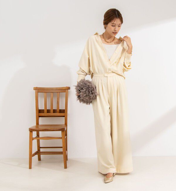 NOLLEY'S「◇【WEB限定サイズあり】《セットアップ対応》ウォッシャブルMannishワイドパンツ」|その他|