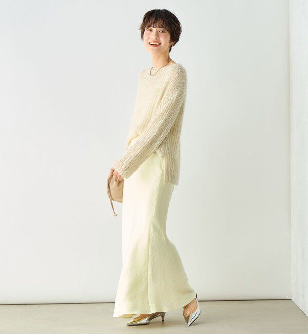 NOLLEY'S sophi「《オールシーズン対応》ウォッシャブルブライトサテンナロースカート」|スカート|