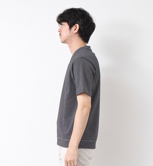 NOLLEY'S goodman「《ビジカジ対応》セミシルケットスムース ボーダー Vネック ドレスTシャツ 25SS」|Tシャツ・カットソー|