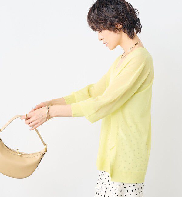 NOLLEY'S sophi「麻混シアーVネックプルオーバーニット」|ニット・セーター|