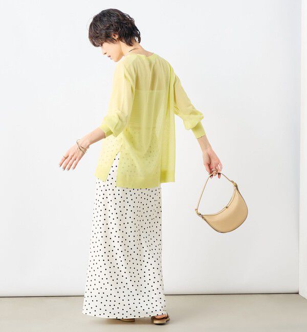 NOLLEY'S sophi「麻混シアーVネックプルオーバーニット」|ニット・セーター|