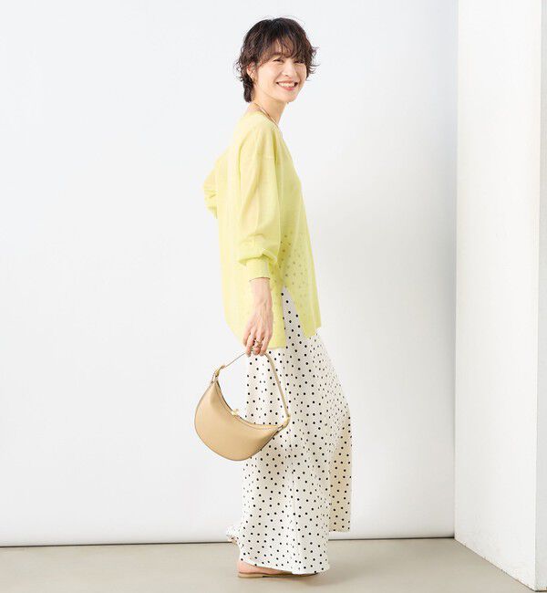 NOLLEY'S sophi「麻混シアーVネックプルオーバーニット」|ニット・セーター|