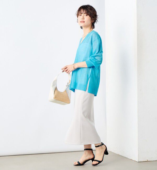 NOLLEY'S sophi「麻混シアーVネックプルオーバーニット」|ニット・セーター|