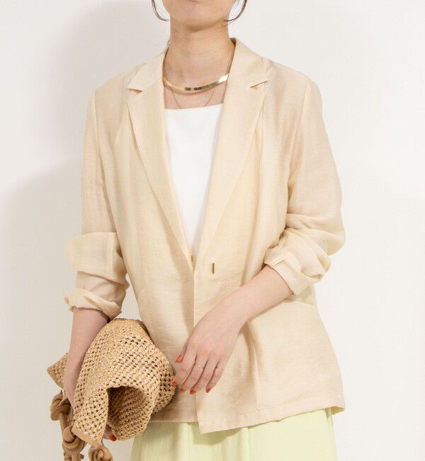 NOLLEY'S sophi「ウォッシャブルシアーシルクライトジャケット」|テーラードジャケット|