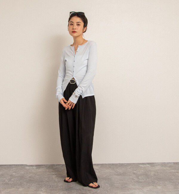 NOLLEY'S「【MAQWEL/マクウェル】リブクルーネックカーディガン」|カーディガン|