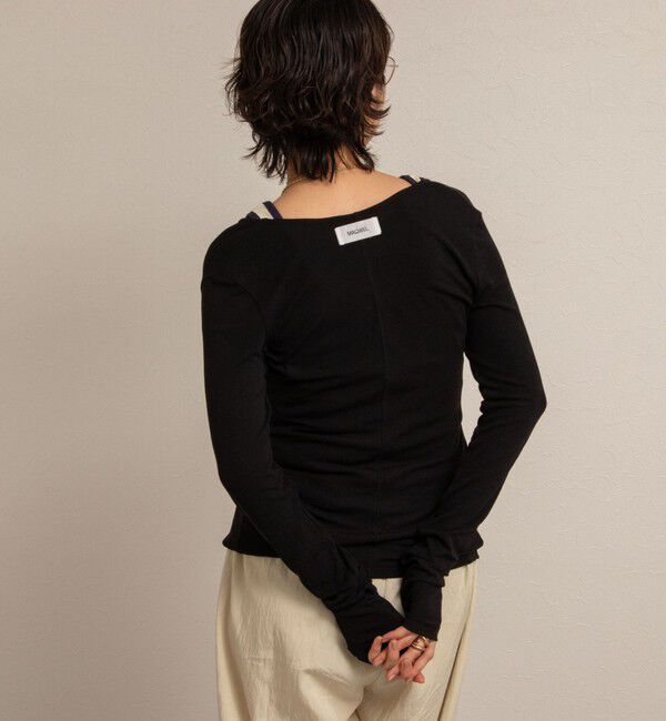 NOLLEY'S「【MAQWEL/マクウェル】リブクルーネックカーディガン」|カーディガン|