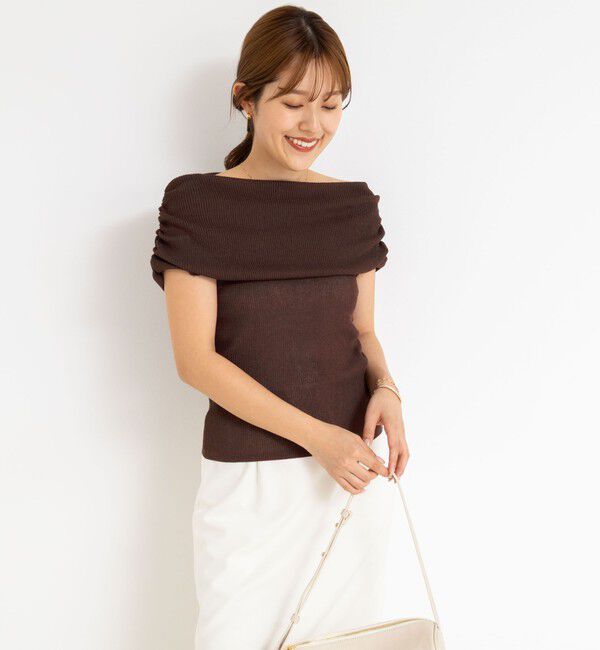 NOLLEY'S sophi「◇【WEB限定カラーあり】《手洗い可能》シアーオフショルプルオーバーニット」|ニット・セーター|