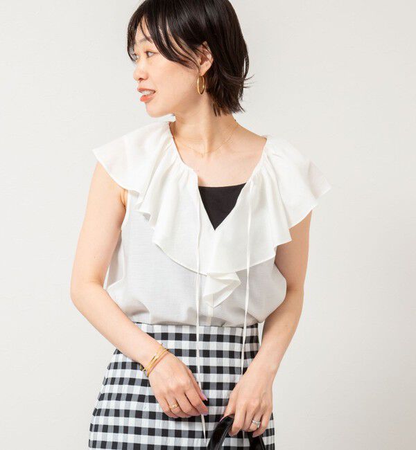 NOLLEY'S sophi「シアーラッフルノースリーブブラウス」|シャツ・ブラウス|
