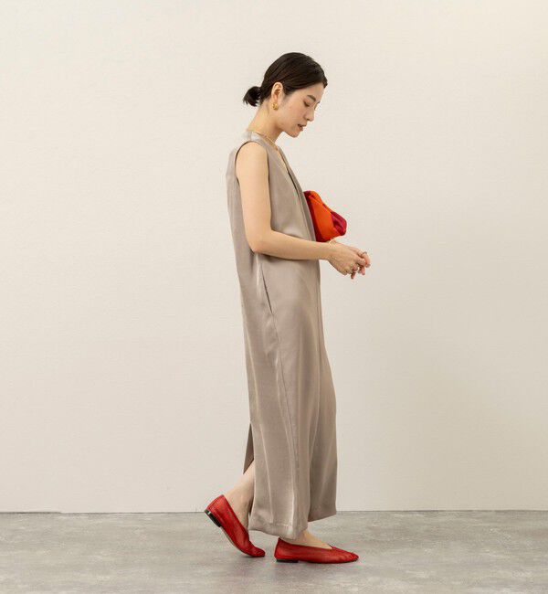 MAQWEL「【MAQWEL/マクウェル】ウォッシャブルサテンワンピース」|ワンピース|