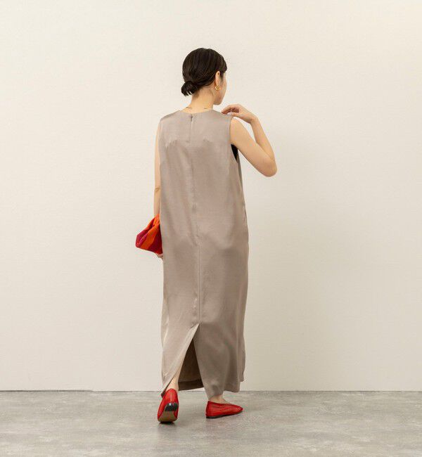 MAQWEL「【MAQWEL/マクウェル】ウォッシャブルサテンワンピース」|ワンピース|