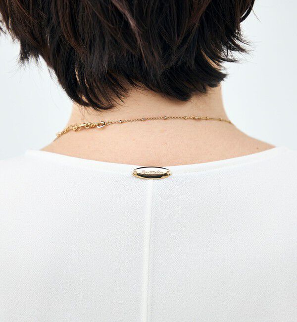 Rie Miller「ウォッシャブル袖口リブマキシ丈ワンピースジョーゼットダンボール」|ワンピース|