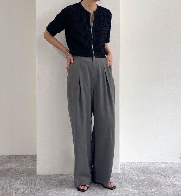 fredy emue「ポコポコZIP半袖カーディガン」|カーディガン|