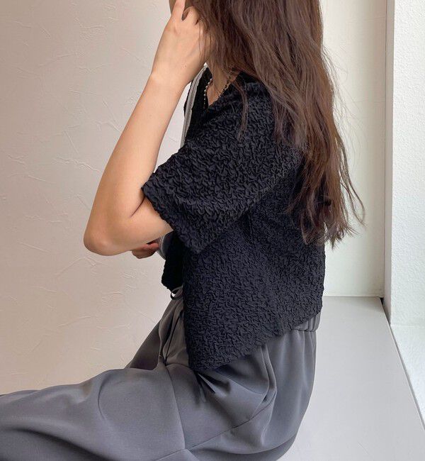 fredy emue「ポコポコZIP半袖カーディガン」|カーディガン|