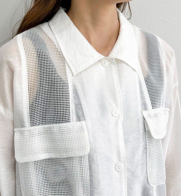 fredy emue「メッシュ切替シャツ」|シャツ・ブラウス|