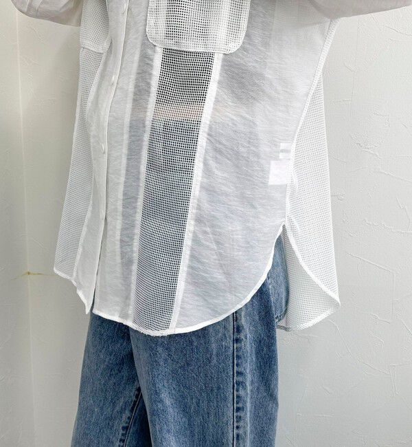 fredy emue「メッシュ切替シャツ」|シャツ・ブラウス|