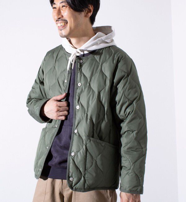 GLOSTER「【TAION/タイオン】GLOSTER別注 ミリタリーライナージャケット ノーカラーMA-1 M65」|ダウン|