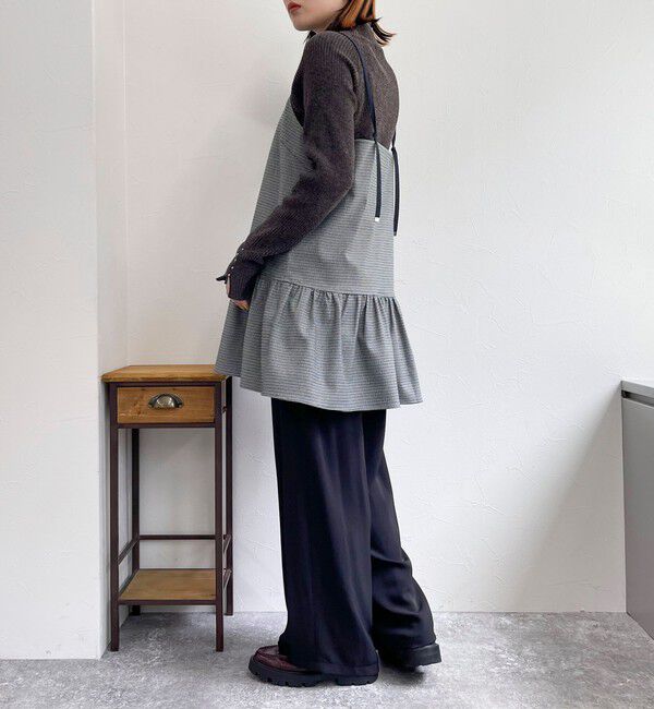 fredy emue「チェック柄レイヤードキャミワンピース」|ワンピース|
