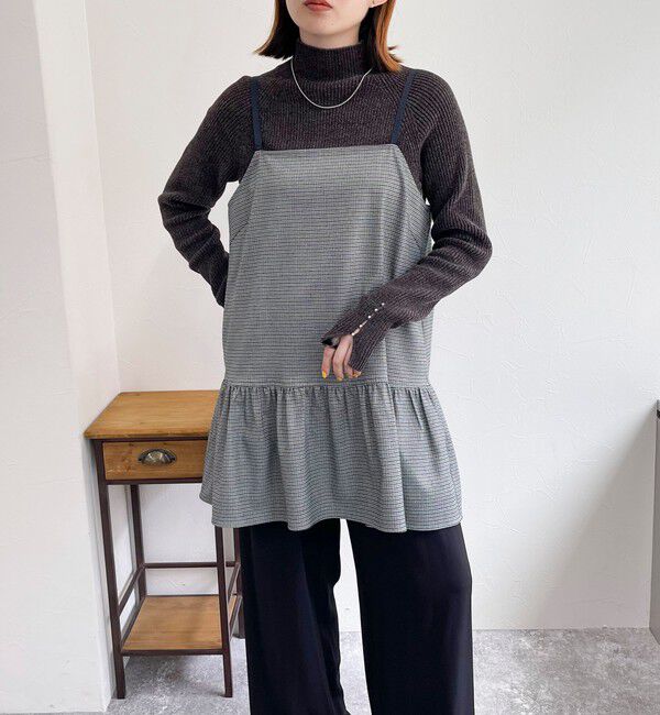 fredy emue「チェック柄レイヤードキャミワンピース」|ワンピース|