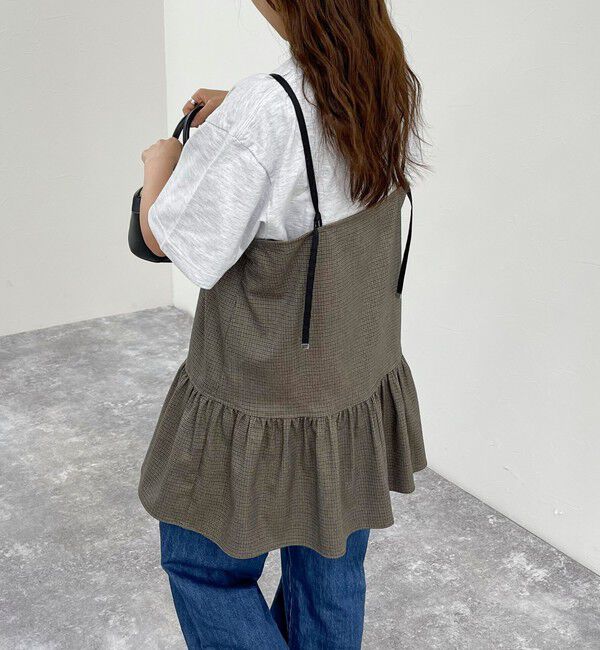 fredy emue「チェック柄レイヤードキャミワンピース」|ワンピース|