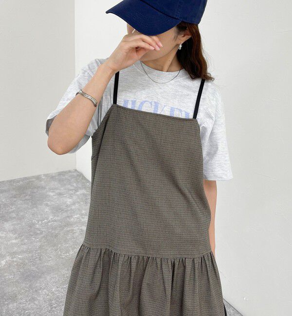 fredy emue「チェック柄レイヤードキャミワンピース」|ワンピース|