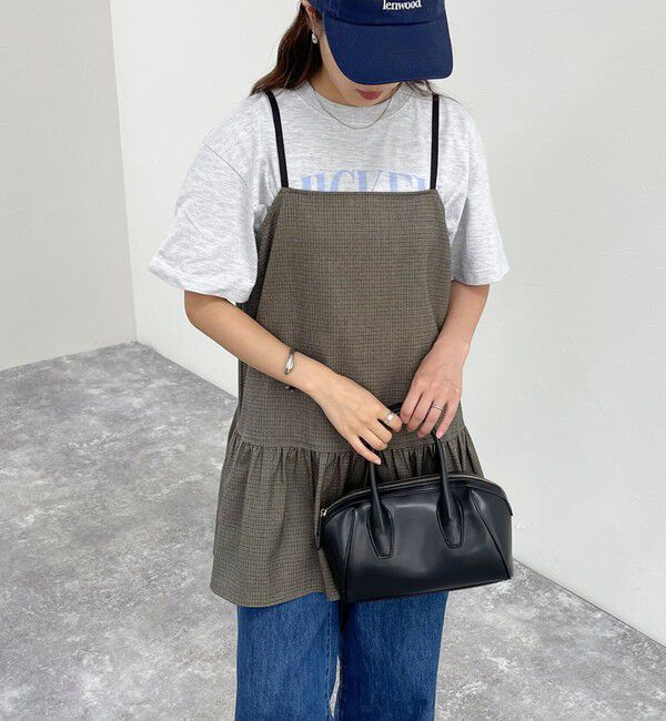 fredy emue「チェック柄レイヤードキャミワンピース」|ワンピース|