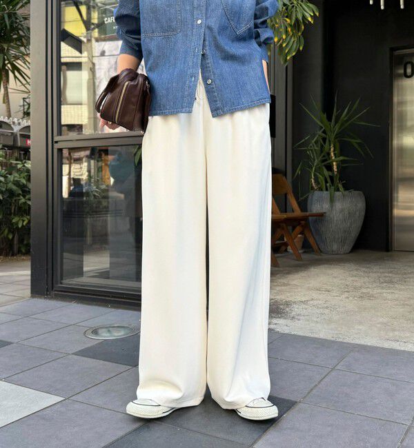 fredy emue「【累計販売数4万本突破！】とろみツイルストレートイージーパンツ」|チノ|