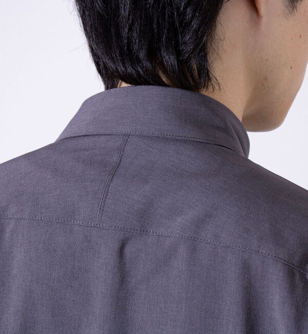 GLOSTER「【GLOSTER/グロスター】COOLMAX ポリトロ パラシュートボタン 七分袖レギュラーシャツ」|シャツ・ブラウス|